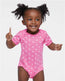 Infant Baby Rib Bodysuit - Raspberry/ White Dot - We Print U Press DTF Transfers