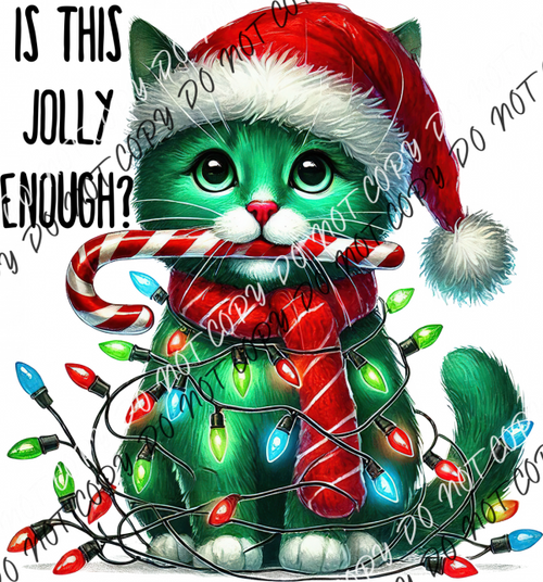 Is This Jolly Enough Cat DTF Transfer RTP DTF Transfers