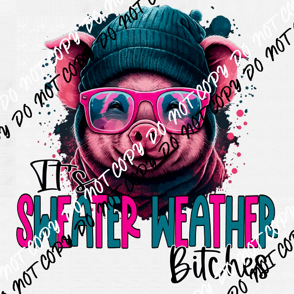 It's Sweater Weather / It's Sweater Weather Bitches DTF Transfer - We Print U Press DTF Transfers