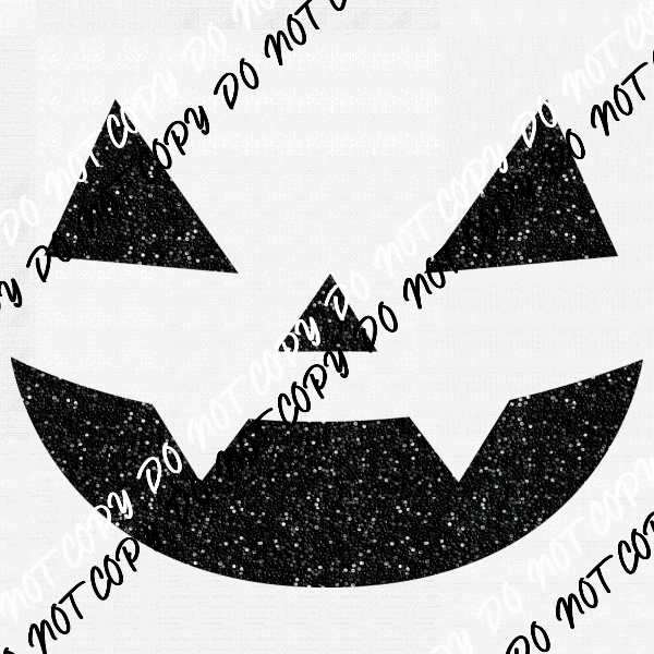 Jack O Lantern Face sequin DTF Transfer - We Print U Press DTF Transfers
