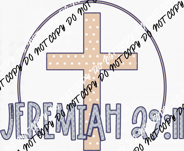 Jeremiah 29:11 Set - Pocket and Back DTF Transfer - We Print U Press DTF Transfers