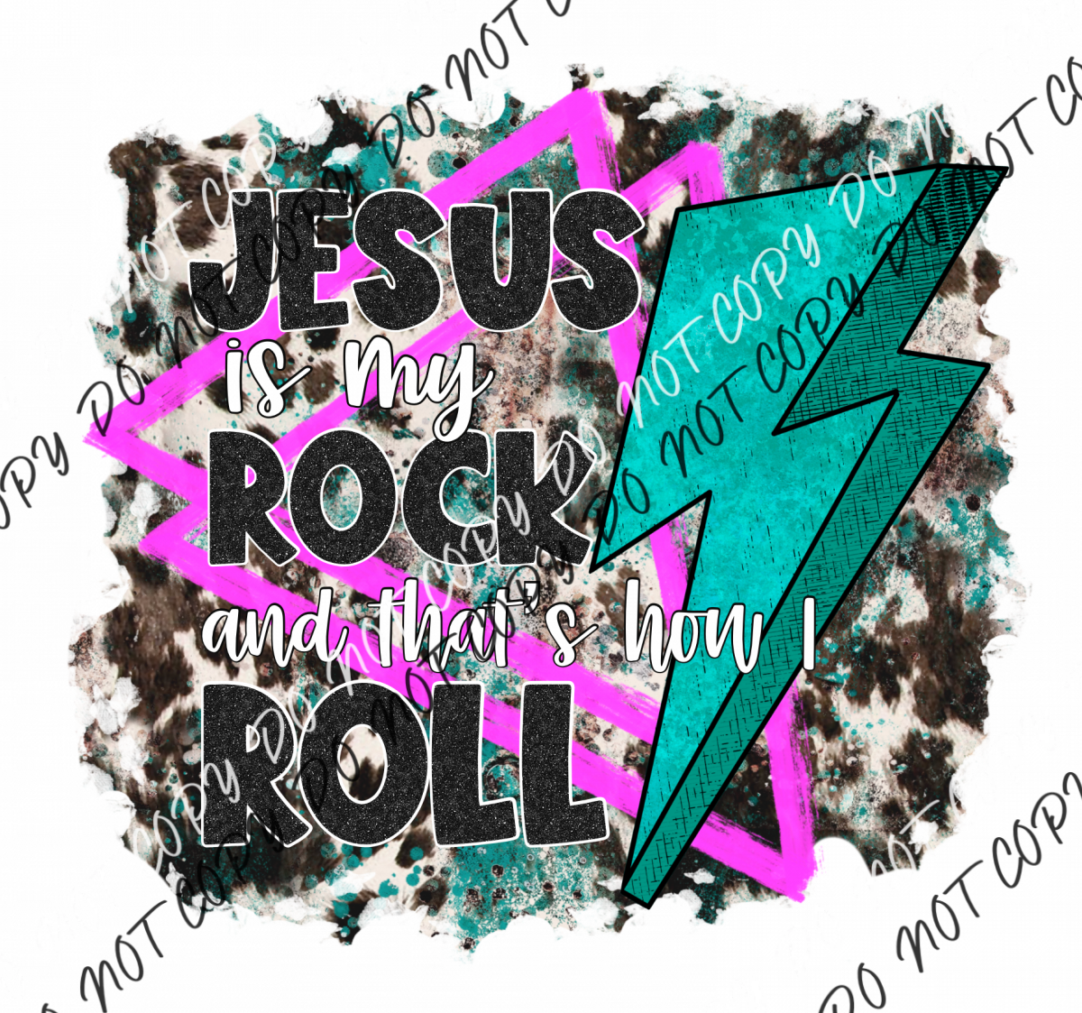 Jesus Is My Rock Dtf Transfer