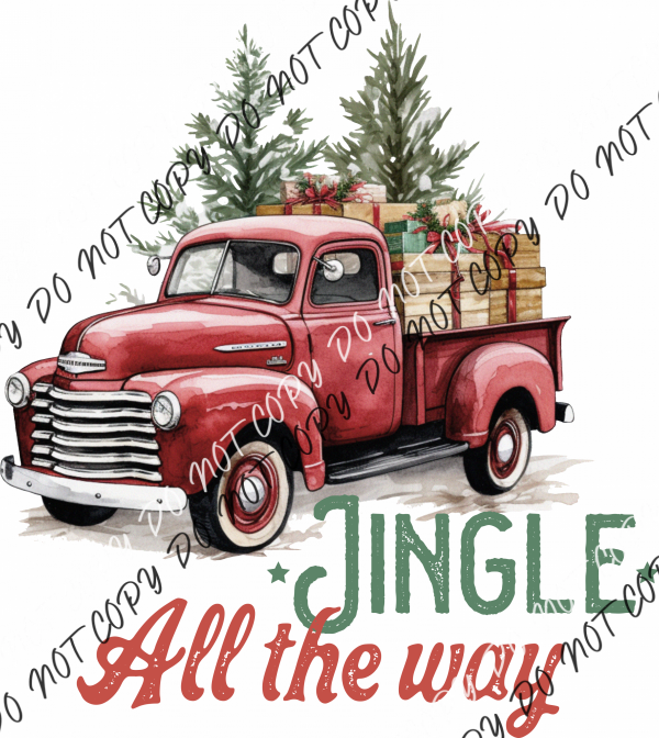 Jingle All The Way Christmas Truck Dtf Transfer Rtp Transfers