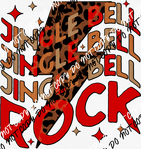 Jingle Bell Rock Lightning DTF Transfer - We Print U Press DTF Transfers