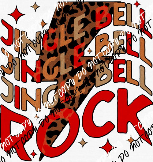 Jingle Bell Rock Lightning DTF Transfer - We Print U Press DTF Transfers