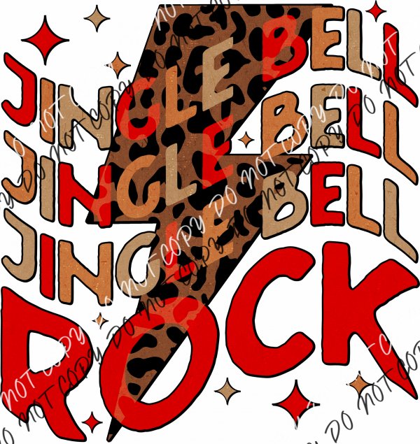 Jingle Bell Rock Lightning Dtf Transfer Rtp Transfers