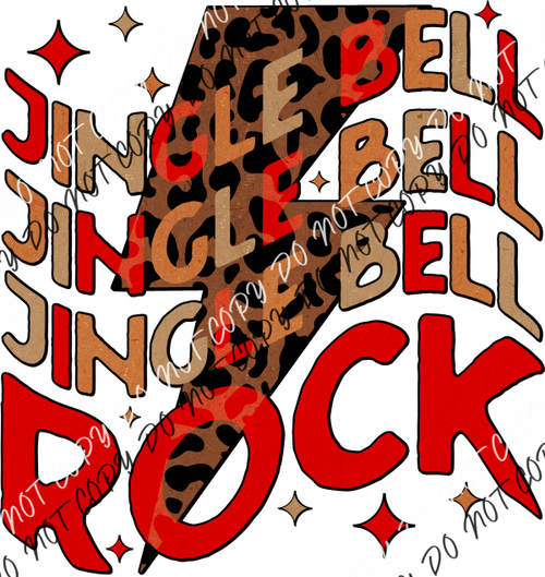 Jingle Bell Rock Lightning Dtf Transfer Rtp Transfers