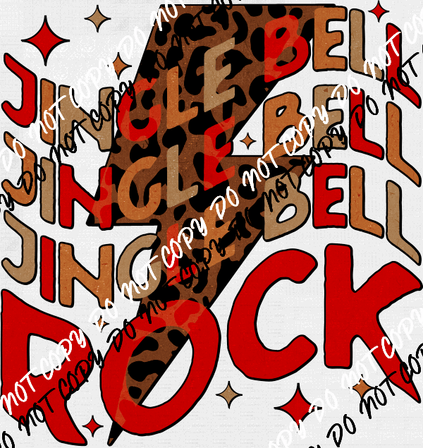 Jingle Bell Rock Lightning DTF Transfer - We Print U Press DTF Transfers