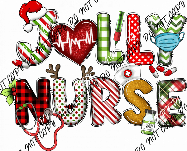 Jolly Nurse DTF Transfer - We Print U Press DTF Transfers