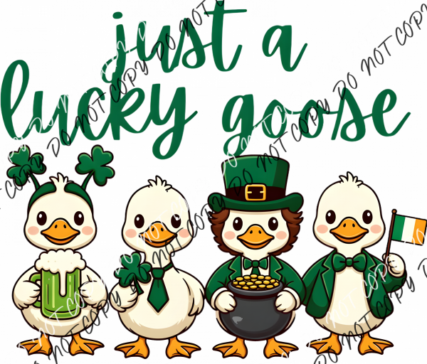 Just a Lucky Goose St. Patrick’s Day DTF Transfer RTP DTF Transfers