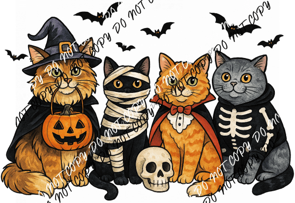 Just a Spooky Paw Cat DTF Transfer - We Print U Press DTF Transfers