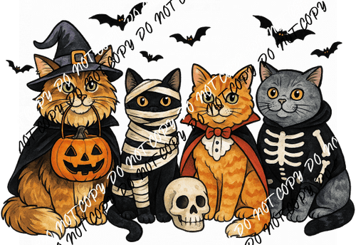 Just a Spooky Paw Cat DTF Transfer - We Print U Press DTF Transfers