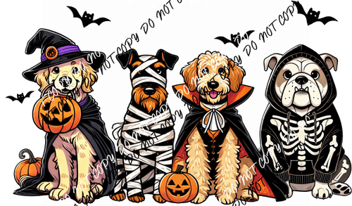 Just a Spooky Paw Dogs DTF Transfer - We Print U Press DTF Transfers