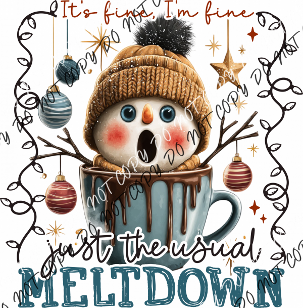 Just the Usual Meltdown DTF Transfer RTP DTF Transfers