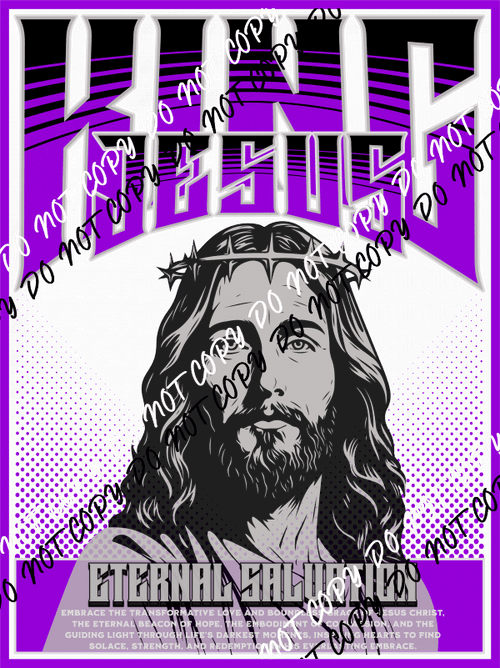 King Jesus DTF Transfer - We Print U Press DTF Transfers