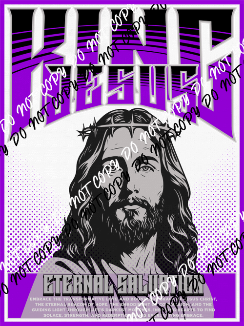 King Jesus DTF Transfer - We Print U Press DTF Transfers