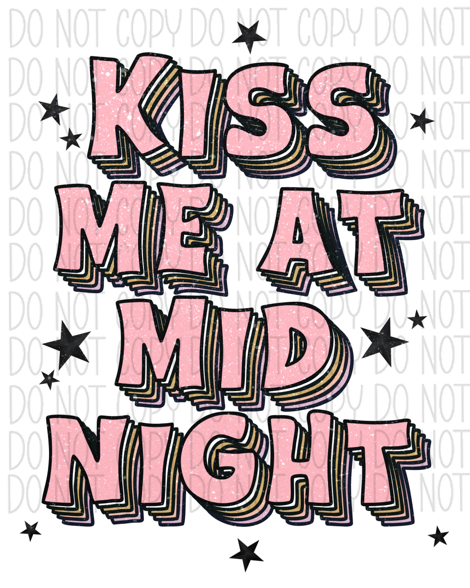 Kiss Me At Midnight Dtf Transfer Transfers