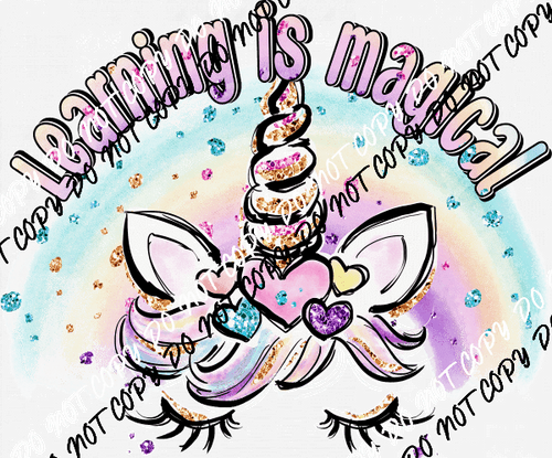 Learning is Magical DTF Transfer - We Print U Press DTF Transfers