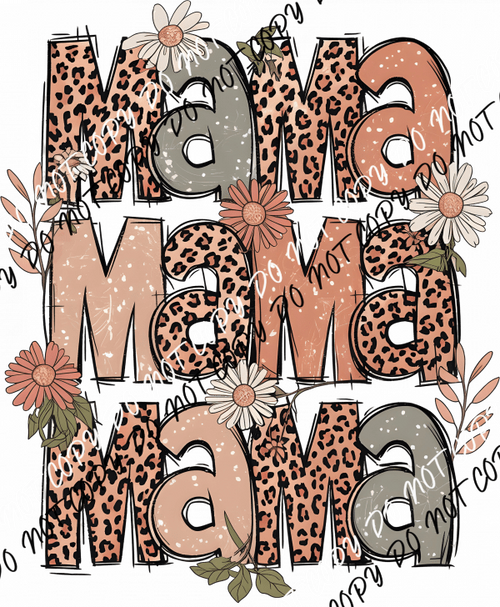 Leopard Print Mama DTF Transfer - We Print U Press DTF Transfers