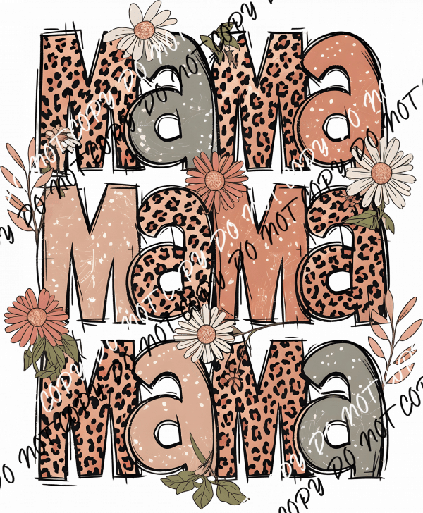 Leopard Print Mama DTF Transfer - We Print U Press DTF Transfers