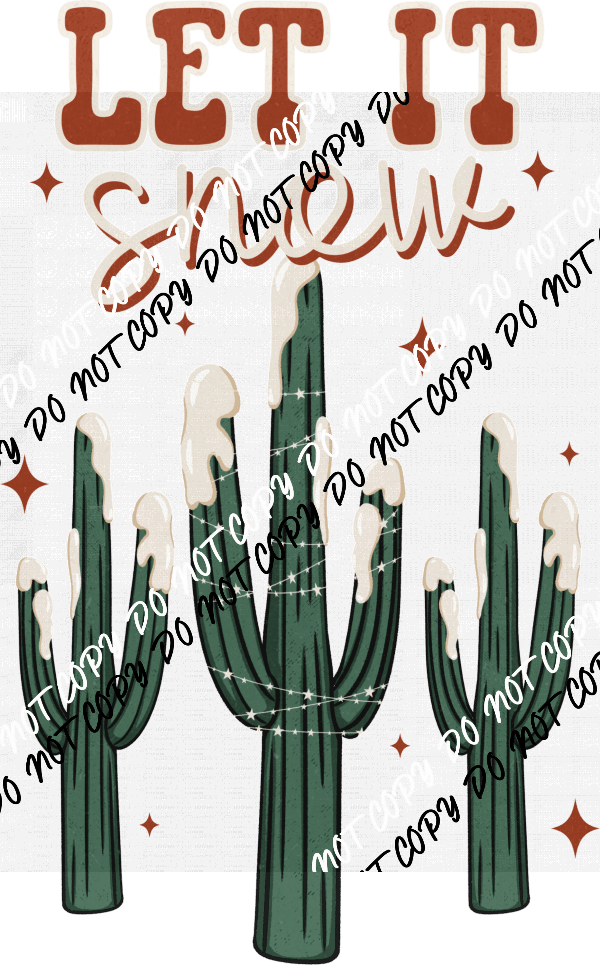 Let It Snow Western DTF Transfer - We Print U Press DTF Transfers