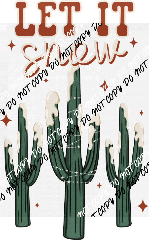 Let It Snow Western DTF Transfer - We Print U Press DTF Transfers