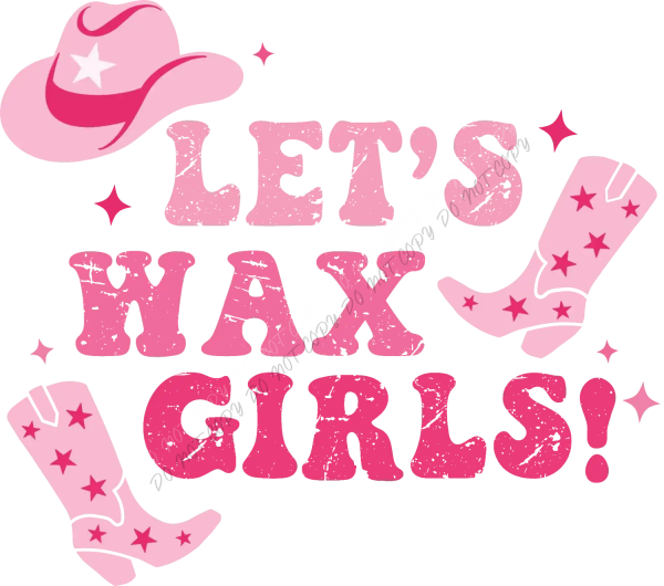 Pink distressed cowboy boot design with stars and sparkles ready to press dtf transfer for girls