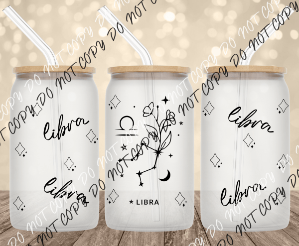 Libra UV Transfer for 16 oz Glass Can - We Print U Press DTF Transfers