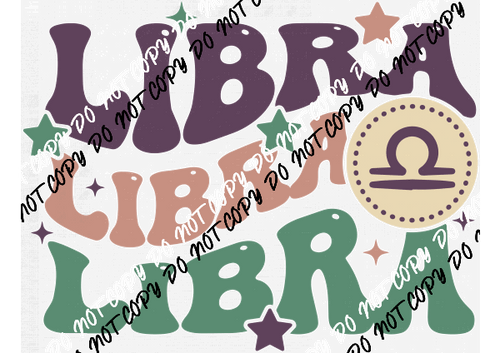 Libra Zodiac Sign DTF Transfer - We Print U Press DTF Transfers