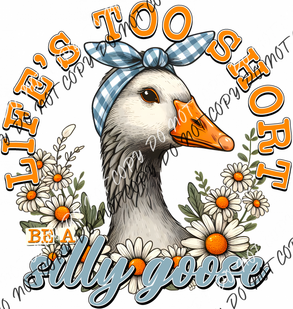 Life’s Too Short To Be A Silly Goose Dtf Transfer Rtp Transfers