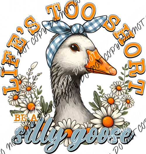 Life’s Too Short To Be A Silly Goose Dtf Transfer Rtp Transfers