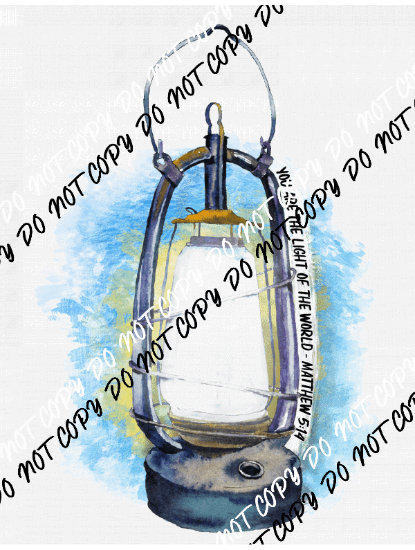 Light of the World Lantern DTF Transfer - We Print U Press DTF Transfers