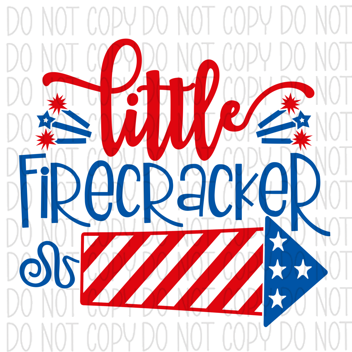 Little Firecracker Patriotic Dtf Transfer
