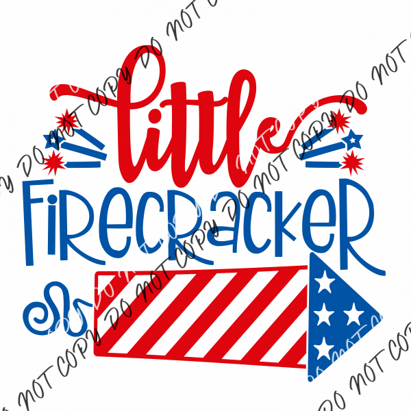 Little Firecracker Patriotic Dtf Transfer