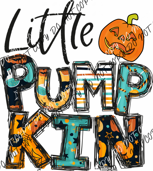 Little Pumpkin Text Dtf Transfer