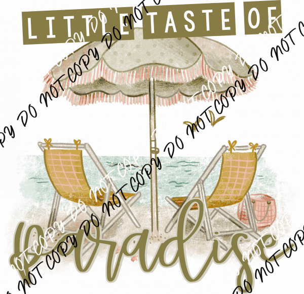 Little Taste of Paradise DTF Transfer - We Print U Press DTF Transfers