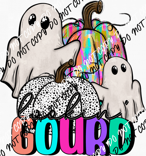 Lookin' Gourd Ghosts DTF Transfer - We Print U Press DTF Transfers