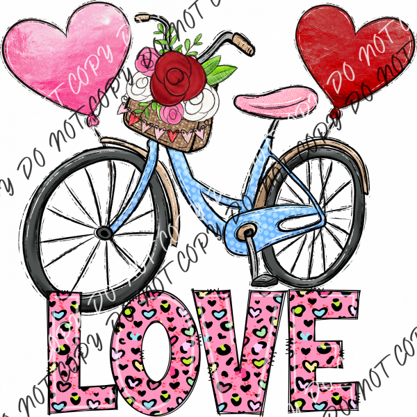 Love Bicycle Dtf Transfer Rtp Transfers