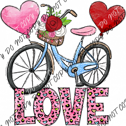 Love Bicycle Dtf Transfer Rtp Transfers