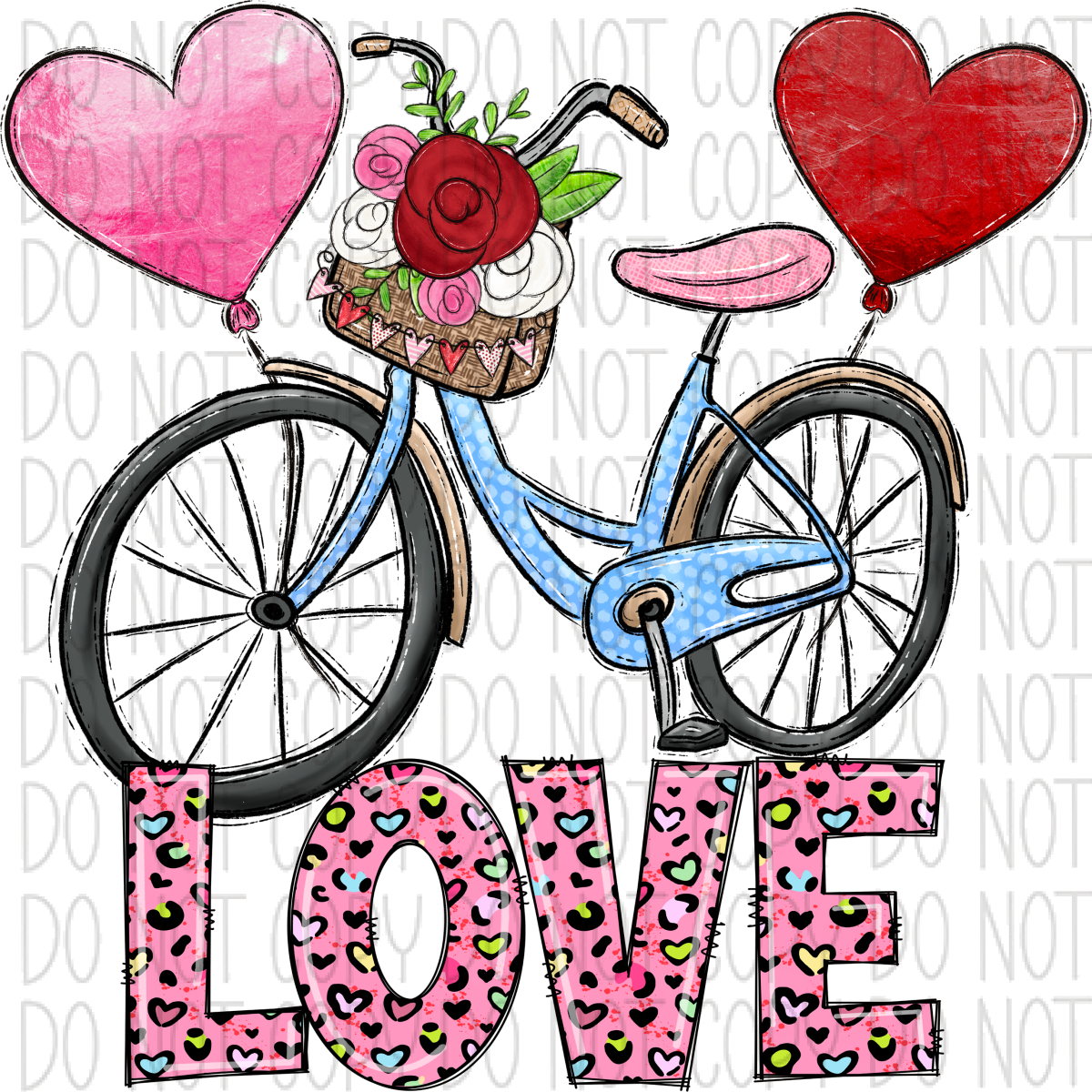 Love Bicycle Dtf Transfer Rtp Transfers