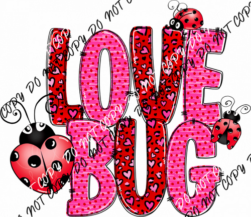 Love Bug Ladybugs DTF Transfer - We Print U Press DTF Transfers