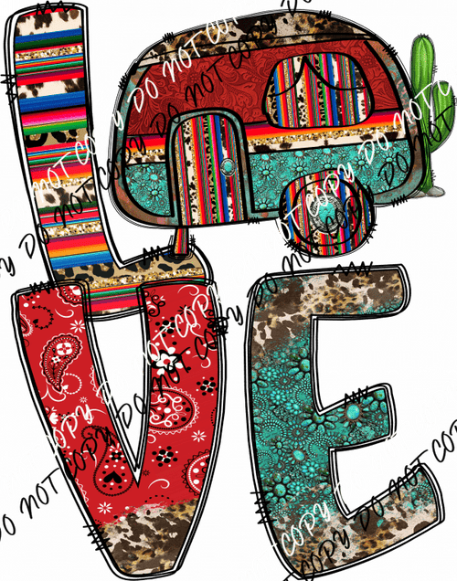 Love Camping DTF Transfer - We Print U Press DTF Transfers