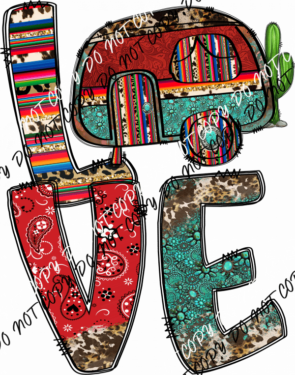 Love Camping DTF Transfer - We Print U Press DTF Transfers