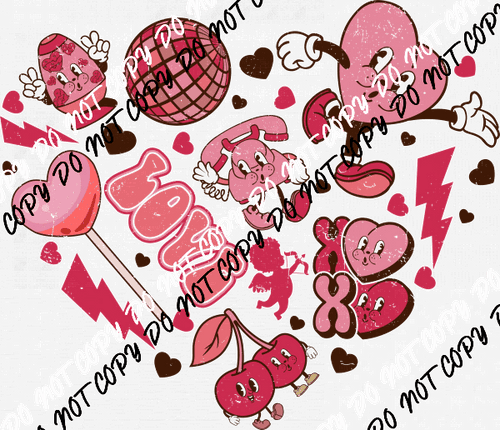 Love Collage DTF Transfer - We Print U Press DTF Transfers