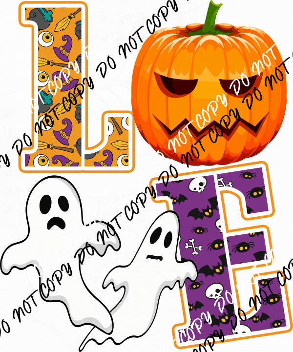 LOVE Halloween DTF Transfer - We Print U Press DTF Transfers