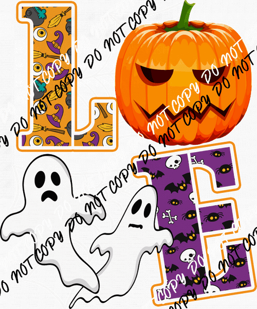 LOVE Halloween DTF Transfer - We Print U Press DTF Transfers