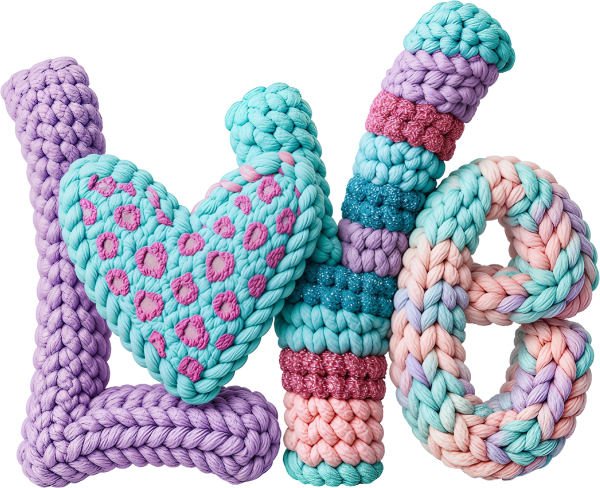 Love Heart Yarn DTF Transfer RTP DTF Transfers