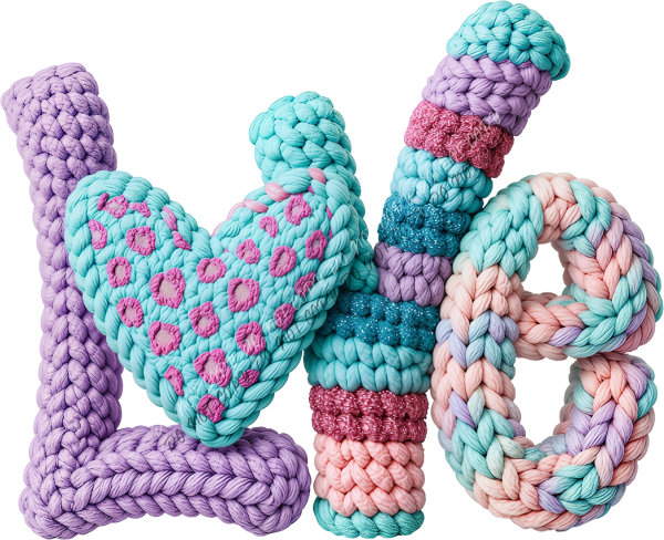 Love Heart Yarn DTF Transfer RTP DTF Transfers