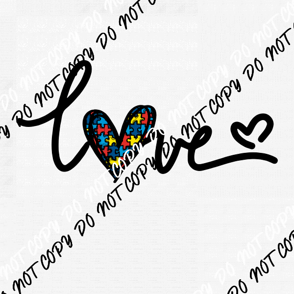 Love Needs No Words DTF Transfer - We Print U Press DTF Transfers