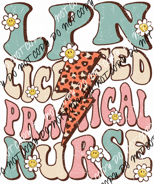 LPN Licensed Practical Nurse DTF Transfer - We Print U Press DTF Transfers
